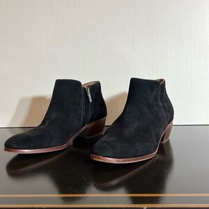 Sam Edelman Black Leather Heeled Ankle Booties